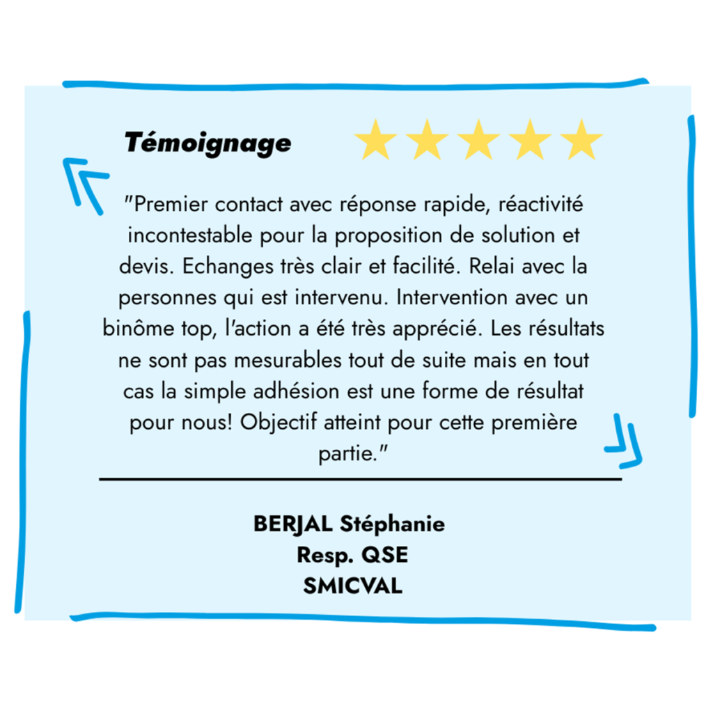 Premier contact avec réponse rapide, réactivité incontestable pour la proposition de solution et devis. Echanges très clair et facilité. Relai avec la personnes qui est intervenu